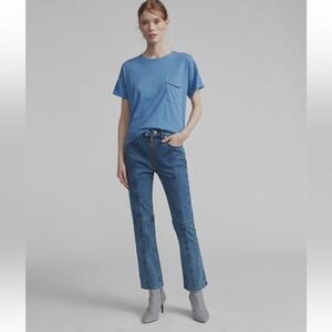 Rag & Bone Iver Slim High Rise Cropped Boot Cut Jeans